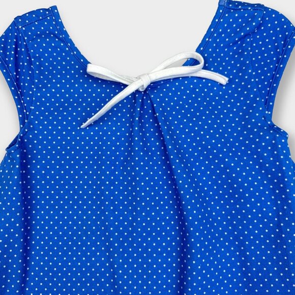 Omi Jo Sz 3 HTF French Blue Dot Simple Tunic & Blooms Shorts Set - Picture 2 of 4